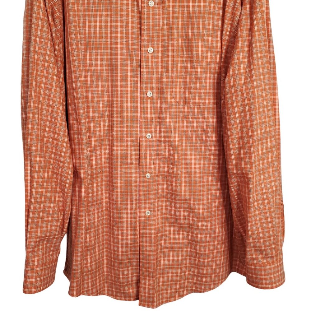 LL Bean Mens Size L Shirt Button Front Wrinkle Resistant 100% Cotton Long Sleeve - Picture 6 of 11